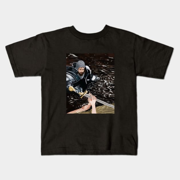 excalibur Kids T-Shirt by digital oil painting
